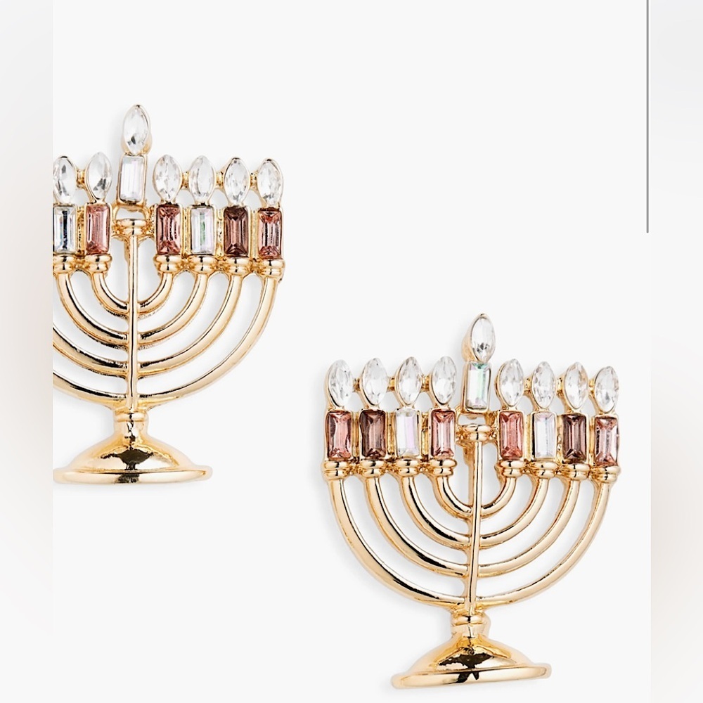 BaubleBar Hanukkah Menorah Drop Earrings New